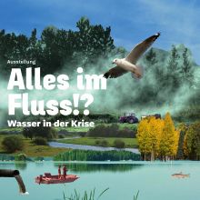 Collage Einträge in natürliche Gewässer durch Verkehr, Landwirtschaft, Regen