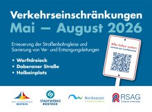 Baustellenschild Werftdreieck