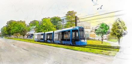 Straßenbahn in der Goerdelerstraße