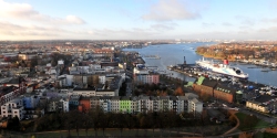 Luftbild Rostock Stadthafen