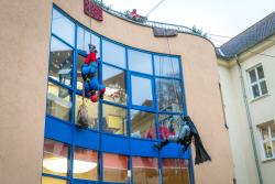 Marko Schab (Spiderman) und Thomas Kuhnert (Batman)