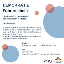 Jetzt Demokratieführerschein an der VHS machen!