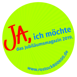 Aufkleber: "Ja, ich möchte das Jubiläumsmagazin 2019."