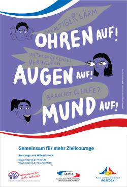 Poster "Ohren auf! Augen auf! Mund auf!"