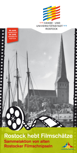 Rostock hebt Filmsch&auml;tze