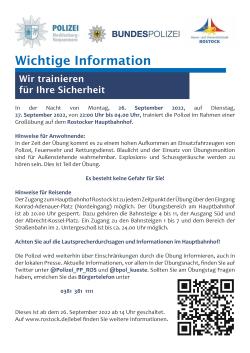 Flyer "Wir trainieren für Ihre Sicherheit"