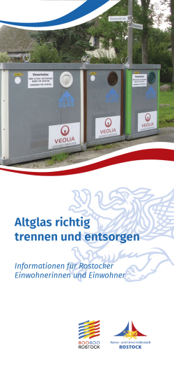 Flyer "Altglas richtig trennen und entsorgen"