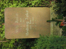 Grabstelle Hedwig Anke auf dem Neuen Friedhof Warnemünde