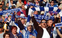 Jubelnde Hansa-Fans