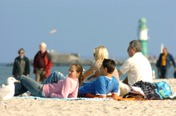 Verweilen am Warnemünder Strand