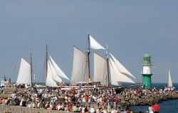 Während der Hanse Sail vor Warnemünde