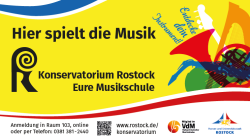 Plakat "Hier spielt die Musik."