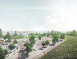 Siegerentwurf RMP Landschaftsarchitekten Stephan Lenzen mit dem "Freizeitplateau"