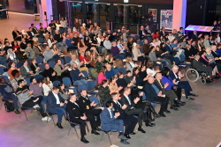 Einbürgerungsempfang am 1. Februar 2024 in der StadtHalle Rostock.