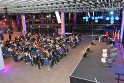 Einbürgerungsempfang am 1. Februar 2024 in der StadtHalle Rostock.