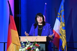 Einbürgerungsgsempfang am 1. Februar 2024 in der StadtHalle Rostock.