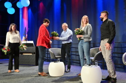 Einbürgerungsempfang am 1. Februar 2024 in der StadtHalle Rostock.