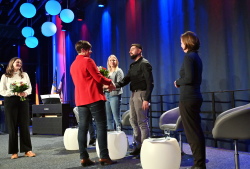 Einbürgerungsempfang am 1. Februar 2024 in der StadtHalle Rostock.