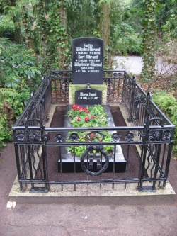 Grabstelle von Kapitän Wilhelm Albrand und seiner Familie auf dem Neuen Friedhof Rostock.