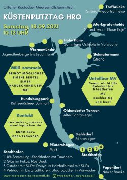 Plakat zum Küstenputztag am 18. September 2021.