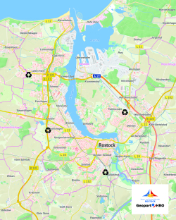 Lageplan Rostocker Recyclinghöfe Lageplan Rostocker Recyclinghöfe