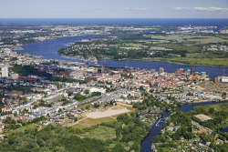 Aerial view City of Rostock