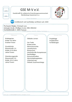 Steckbrief GSE