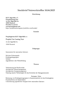 Steckbrief KGV-Jaegerbaek