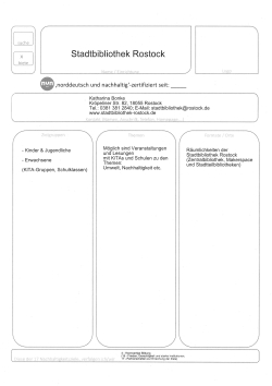 Steckbrief Stadtbibliothek Rostock