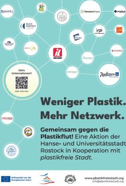 Plakatmotiv zur Litfaßsäulenkampagne „Weniger Plastik. Mehr Netzwerk.“
