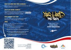 Flyer "Your Hood. Your turn - Dein Stadtteil, Deine Idee, Deine Förderung"