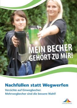 Plakataktion "Nachfüllen statt Wegwerfen"
