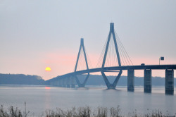 Farø Brücke, die Zealand und Falster verbindet Farø Brücke, die Zealand und Falster verbindet
