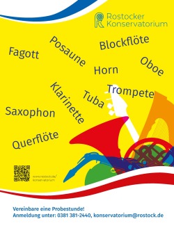 Plakat Vereinbare eine Probestunde