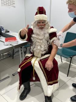Auch der Nikolaus lässt sich in Lütten Klein "boostern".
