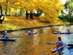 Riga channel in autumn