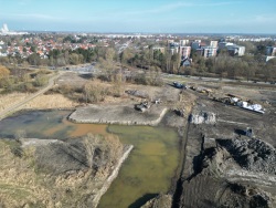 Blick auf die Fläche des WarnowQuartiers und Dierkow