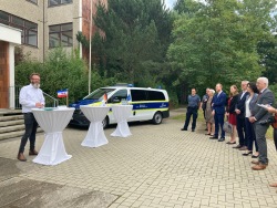 Grußwort von OB Claus Ruhe Madsen bei der Veranstaltung zur Grundstücksübertragung für die Hochschule des Bundes in Rostock-Lichtenhagen.